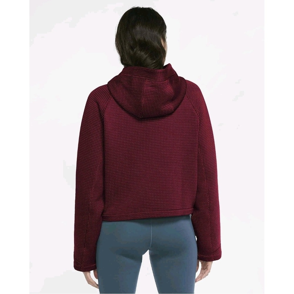 Nike Tech Fleece Full Zip Hoodie Womens Size S Burgundy Engineered Zip Jacket - Picture 3 of 12